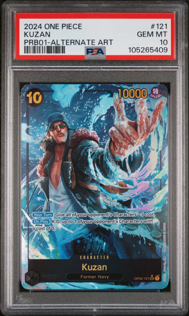 one piece kuzan sec alt prb01 op02-121 psa 10 eng