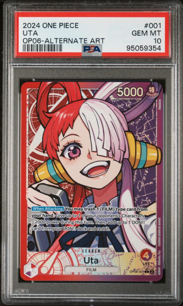 one piece uta op06-001 leader alternative laa psa 10 eng