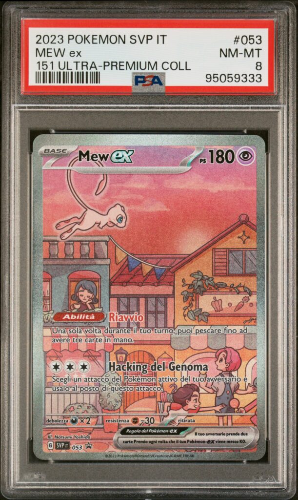 pokemon mew ex upc 151 promo psa 8 ita