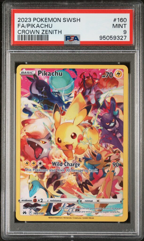 pokemon pikachu 160 zenit regale psa 9 eng carta gradata