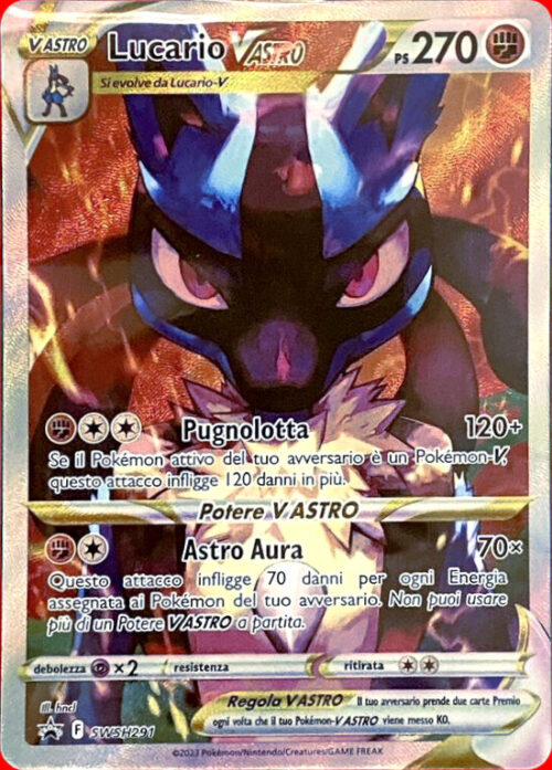 pokemon lucario vastro swsh291 promo zenit regale carta singola ita