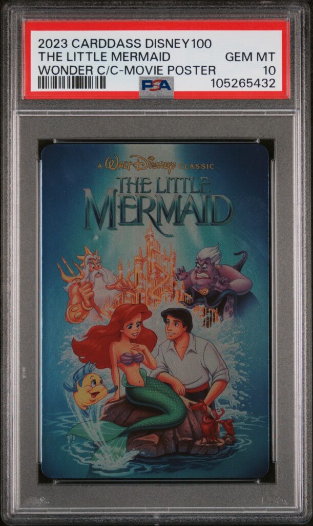 disney 100 bandai carta gradata psa 10 little mermaid jap