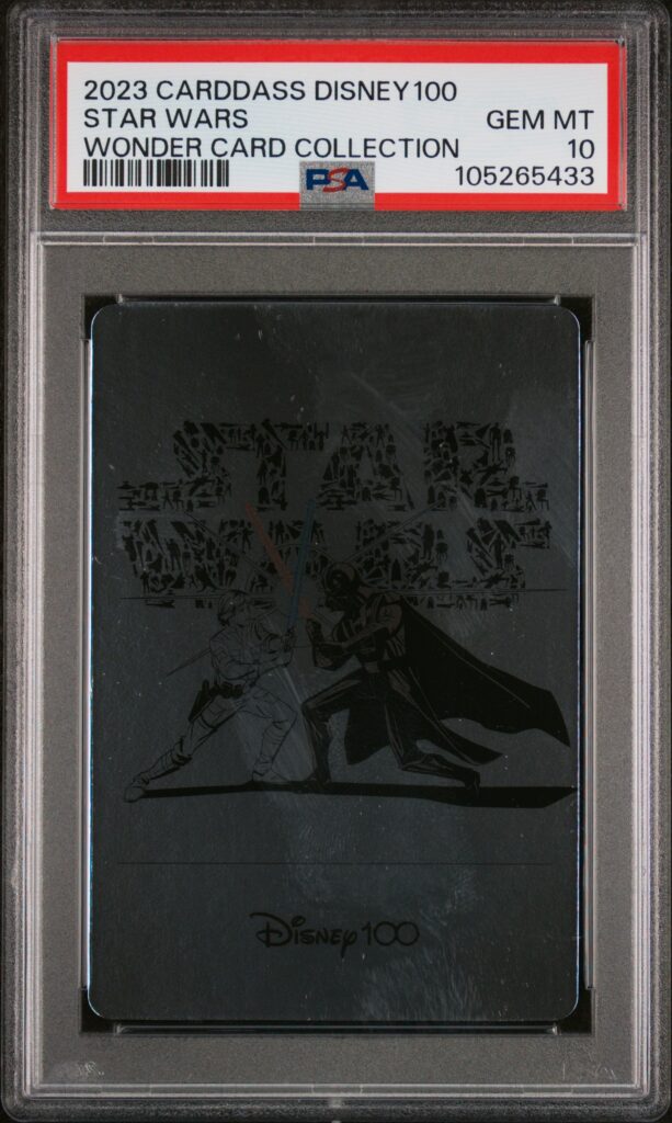 disney 100 bandai carta gradata psa 10 star wars fight jap