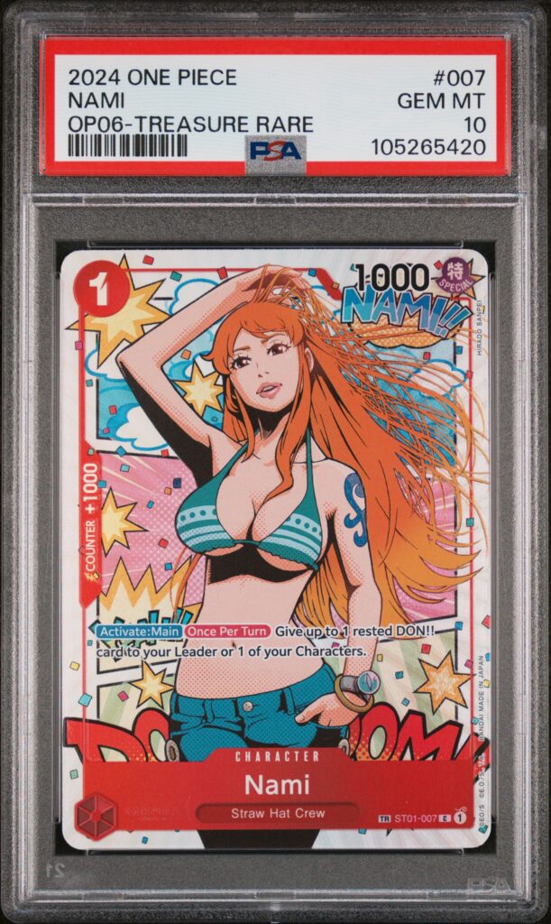 one piece carta gradata psa 10 nami st-007 treasure op06 eng