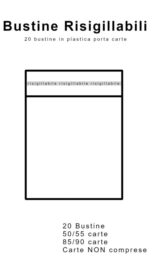 bustive risigillabili in plastica per carte accessori